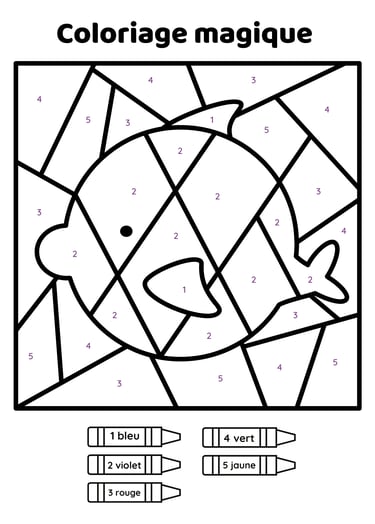 coloriage magique poisson 3 ans