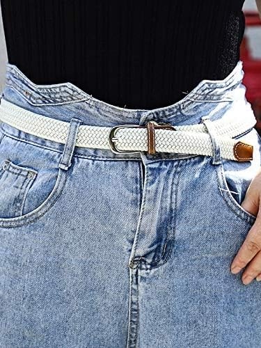 Womens Stretch Canvas Braided Belt