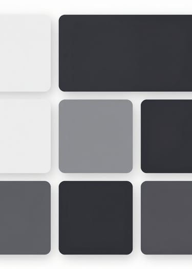 An aesthetic flat lay of brand assets for the project, including a digital color palette and typography samples. The composition is balanced and minimalist, highlighting the sophisticated contrast between #F0F4F4 and #1C2826.