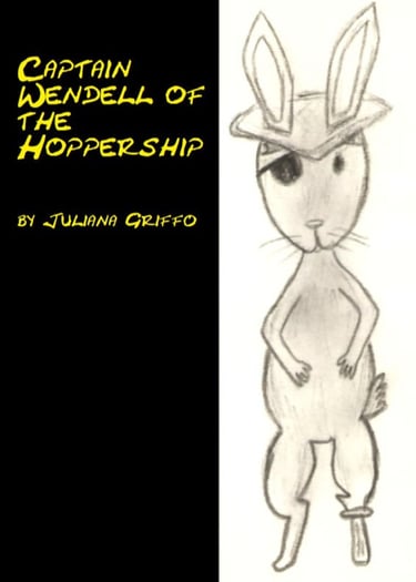 Captain Wendell of the Hoppership - a sketch of the anthropomorphic rabbit pirate with a peg leg.