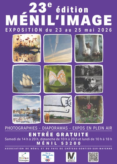 Affiche Ménil Image 2026, Kiosque à Image, Chateau-Gontier