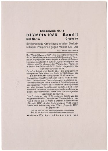 German 1930s Olympics Berlin Cards