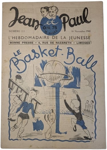 Jean et Paul Comic Book #231 November 16th 1941 Le Basket-Ball (France)