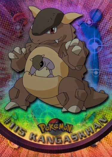 115 Kangaskhan Topps Pokémon series 2 US raibow foil