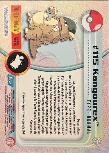 Kangourex topps série 2