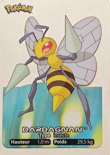 15 Dardargnan Lamincards Pokémon série 1