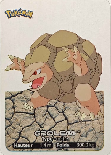 Grolem Lamincards Pokémon série 1