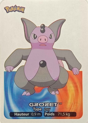 87 Groret Lamincards Pokémon série 3