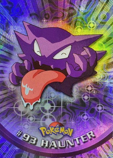 93 Haunter Topps Pokémon series 2 US rainbow foil