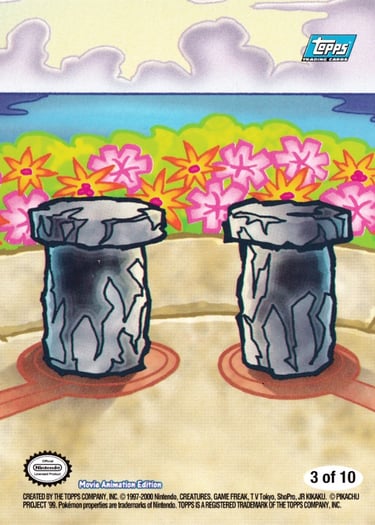 Stickers 3 of 10 Topps Pokémon The Movie 2000 back