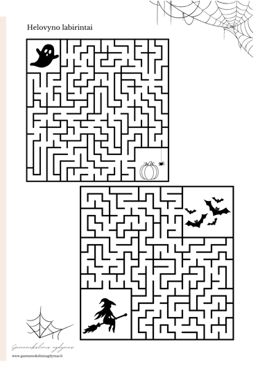 Nemokamos užduotys PDF Helovynas