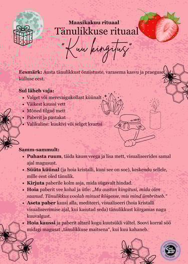 Maasikakuu tänulikkuse rituaal