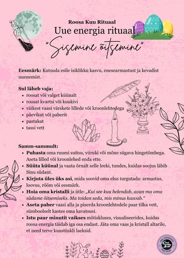 Roosa Kuu Uue energia rituaal Soul Sisters Tarot