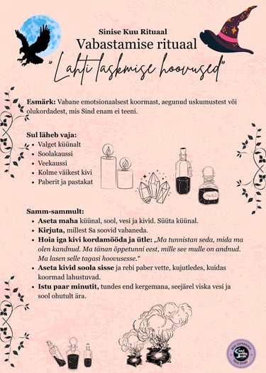 Sinise Kuu Vabastamise Rituaal Soul Sisters Tarot