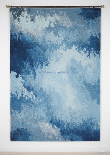 Custom bespoke handmade rugs crafted in Nepal –wall-hanging- Himalaya Carpet Industries
