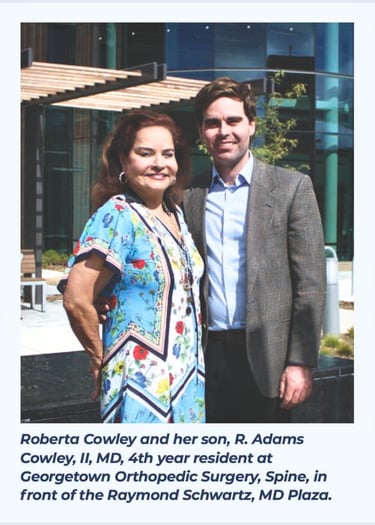 rRoberta Cowley and her son, R Adams Cowley II