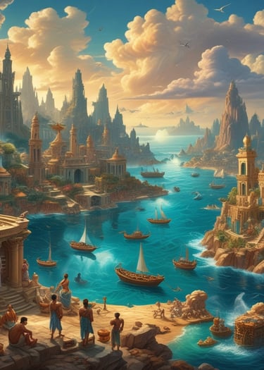 A cave filled with lots of rocks and water