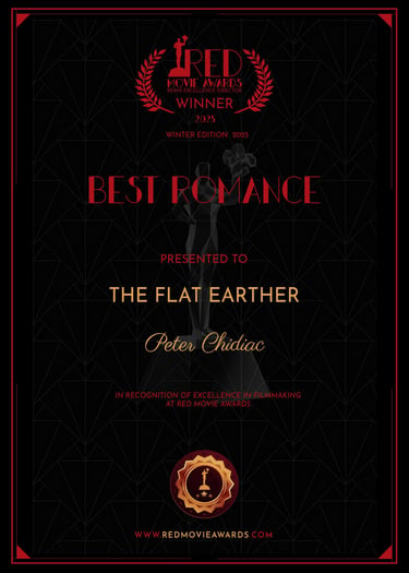 a black and red award for best flat - faced award