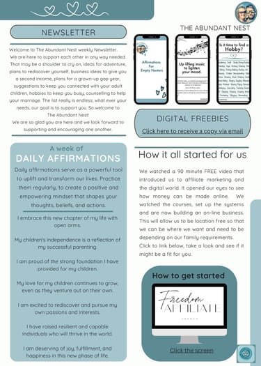 Newsletter for Empty Nesters
