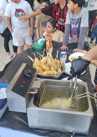 Potato spirals, potato swirls, potato spirals for birthday party