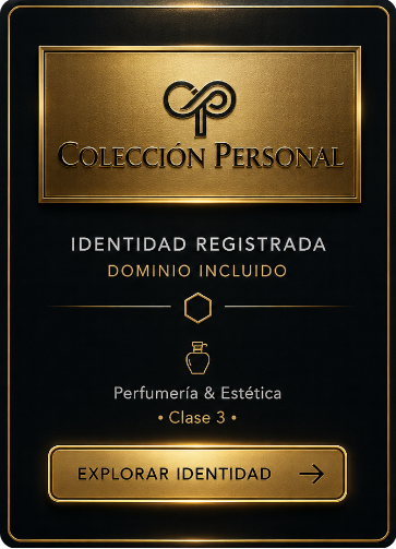Identidad comercial Colección Personal para perfumería, cosmética y cuidado personal