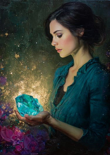 Seek Clarity , Wall art illustrating themes of Trials, Confusion, and Shadow work