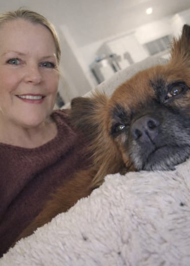 Lady and Rose resting in Furr Lap, Pet Lap Bed