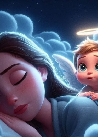 bebé angerl y mama dormida