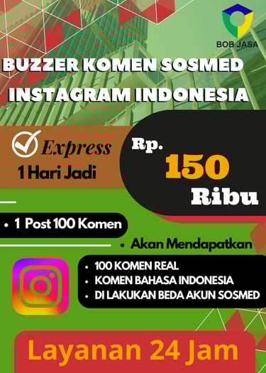 Jasa Buzzer Tambah Komen Komentar Instagram IG 150 Ribu di Kota Kabupaten
