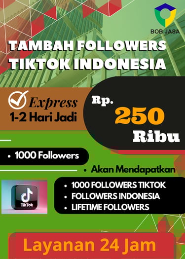 Jasa Buzzer Tambah Followers Indo TikTok 250 Ribu di Kota Kabupaten