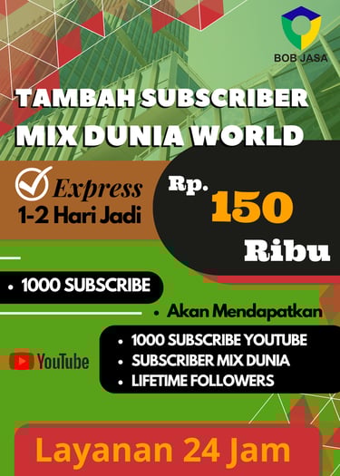 Jasa Buzzer Tambah Followers Subscriber Random MIX Dunia YouTube 150 Ribu di Kota Kabupaten