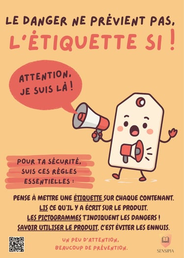 a poster with a cartoon character holding a megaphone