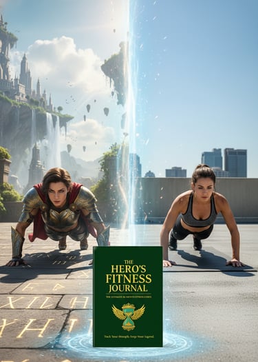 wow fitness journal, world of warcraft fitness, gamer workout planner, hero fitness journal, workout tracker for gamers
