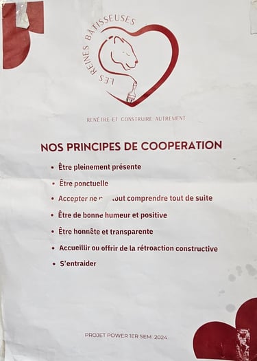 Cooperation principles Reines Bâtisseuses