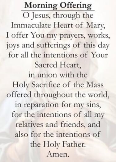 Morning Offering Prayer