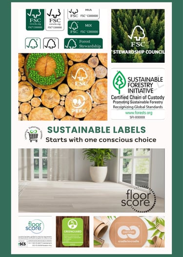 Certified Sustainable, ethical labels