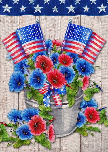 patriotic floral arrangement