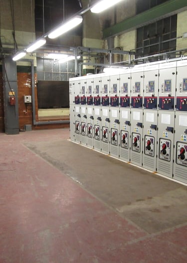 DC traction power switchgear substation