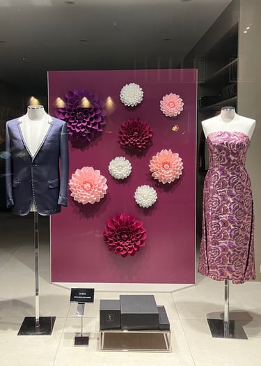 décor de vitrine automnale