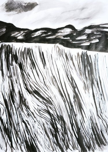 Paysage imaginaire 180725 - 2025 - 65X50 - encre de Chine