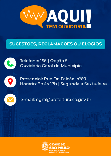 Imagem mostra a ouvidoria da cidade de são paulo 156 através da velar funerária são paulo