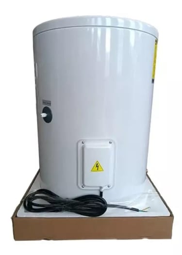 буферен резервоар термопомпена система инсталация водно подово отопление 100 литра нагревател 2kW