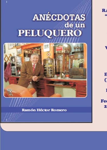Imagen de Fondo: Tapa del Libro "Anécdotas de un Peluquero" del Escritor Ramón H. Romero