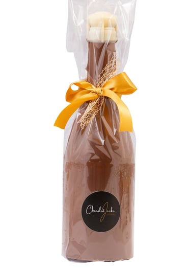 Chocolade champagne fles