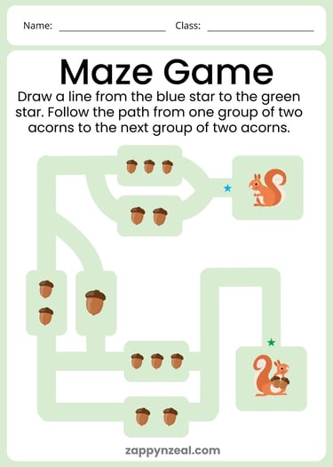 Maze puzzle Worksheets for preschoolers kids zappynzeal.com 