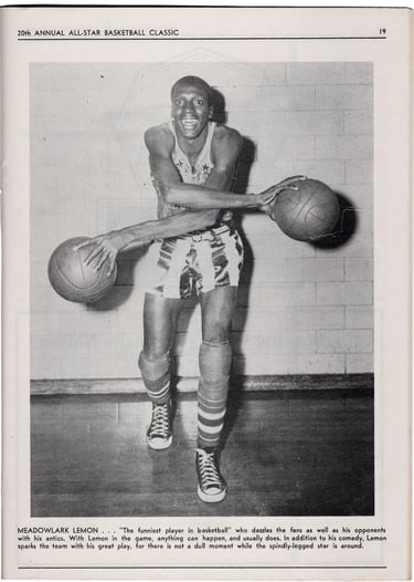 Meadowlark Lemon photograph in All-Star Basketball Classic Chicago 1959 Game