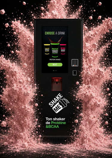 ShakeMe distributeur automatique de protéine pour les salles de sport Genève suisse