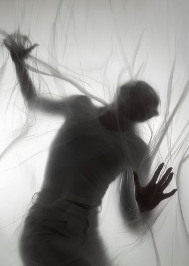 corps dans un brouillard de douleur