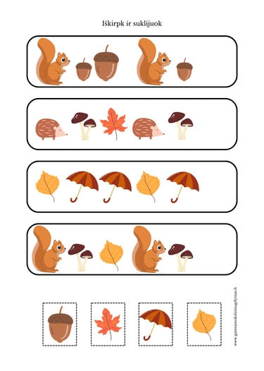 Nemokamos užduotys PDF Ruduo