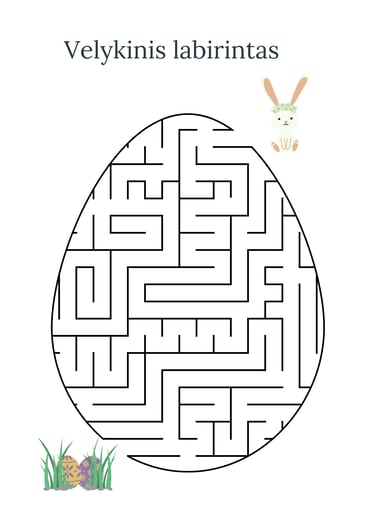 Nemokamos užduotys PDF Velykos